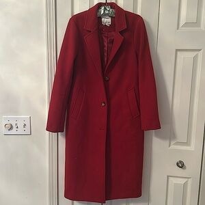 Abercrombie dad coat, red, NWOT, Small
